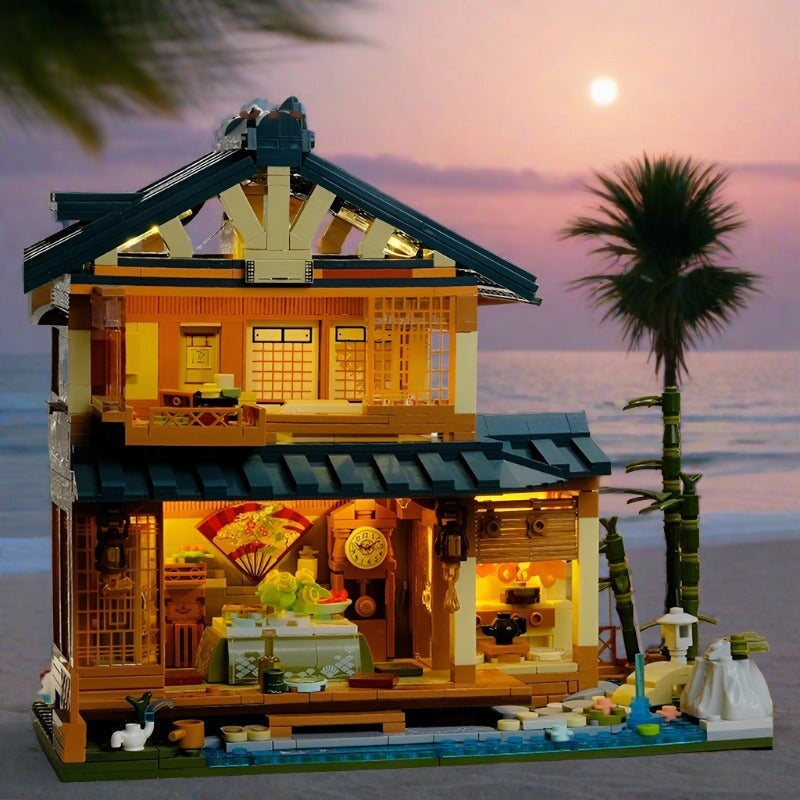 kawaiies-softtoys-plushies-kawaii-plush-Japanese Kissaten Tea Room Hut Building Blocks with Lights Build it 