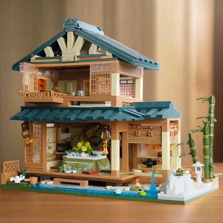 kawaiies-softtoys-plushies-kawaii-plush-Japanese Kissaten Tea Room Hut Building Blocks with Lights Build it 