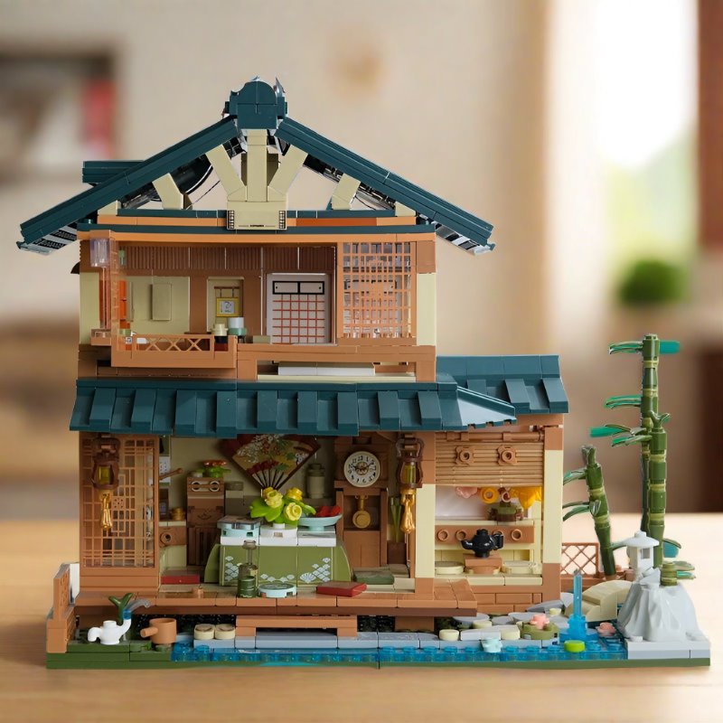 kawaiies-softtoys-plushies-kawaii-plush-Japanese Kissaten Tea Room Hut Building Blocks with Lights Build it 