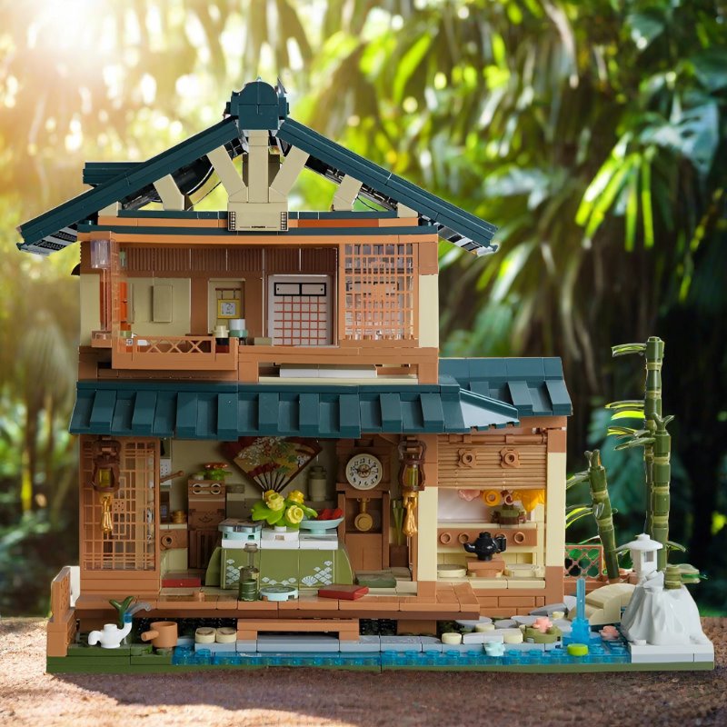 kawaiies-softtoys-plushies-kawaii-plush-Japanese Kissaten Tea Room Hut Building Blocks with Lights Build it 