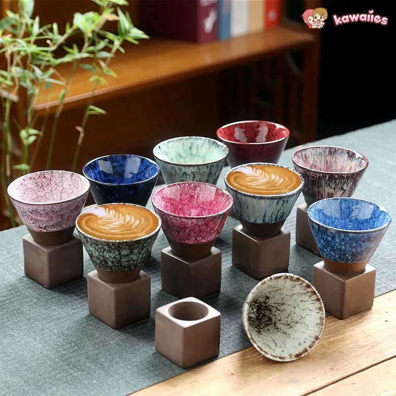 kawaiies-softtoys-plushies-kawaii-plush-Japanese-theme Ceramic Kiln Cone 200ml Tea Cup Mugs 