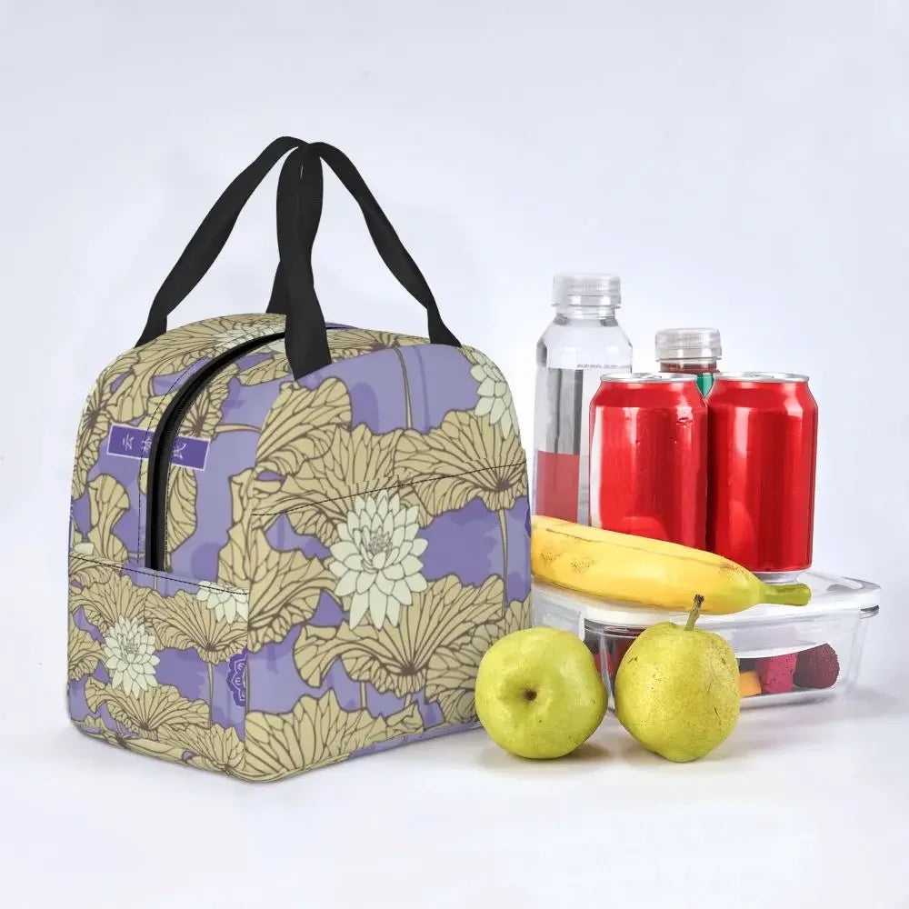 kawaiies-softtoys-plushies-kawaii-plush-Japanese-theme Floral Insulated Lunch Bag Collection Bag 