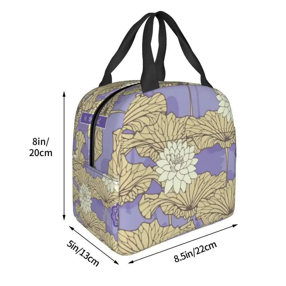 kawaiies-softtoys-plushies-kawaii-plush-Japanese-theme Floral Insulated Lunch Bag Collection Bag 
