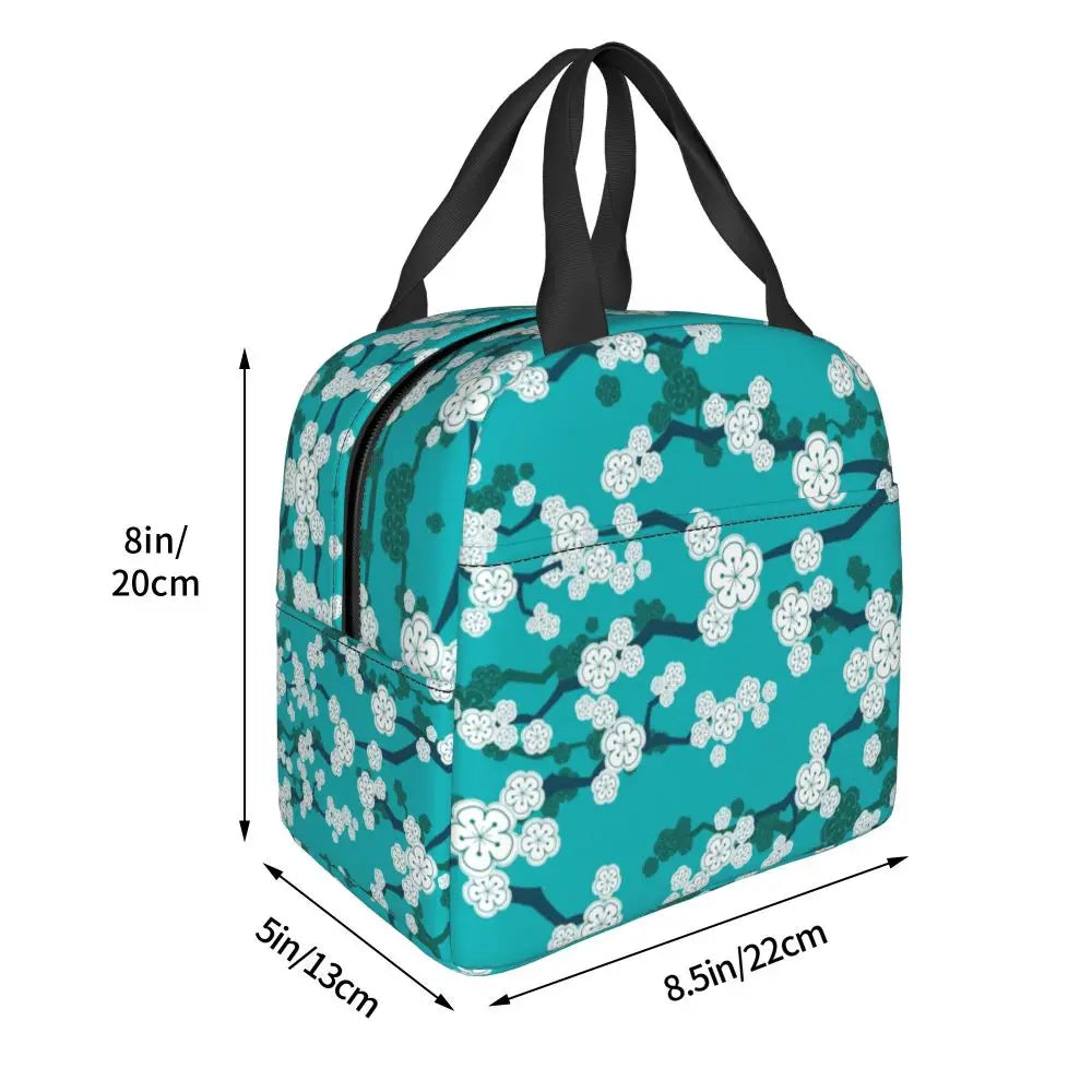 kawaiies-softtoys-plushies-kawaii-plush-Japanese-themed Cherry Blossom Sakura Insulated Lunch Bags Bag 