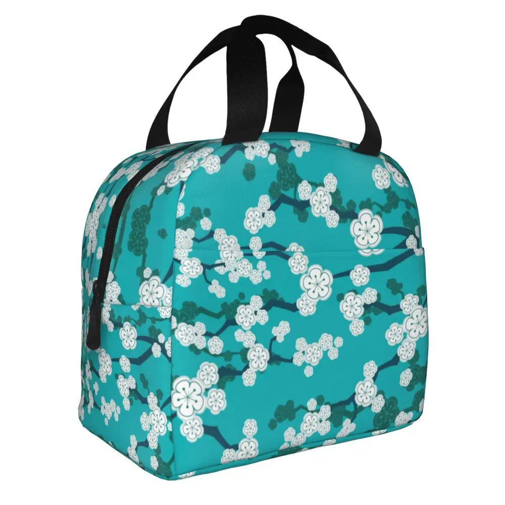 kawaiies-softtoys-plushies-kawaii-plush-Japanese-themed Cherry Blossom Sakura Insulated Lunch Bags Bag 