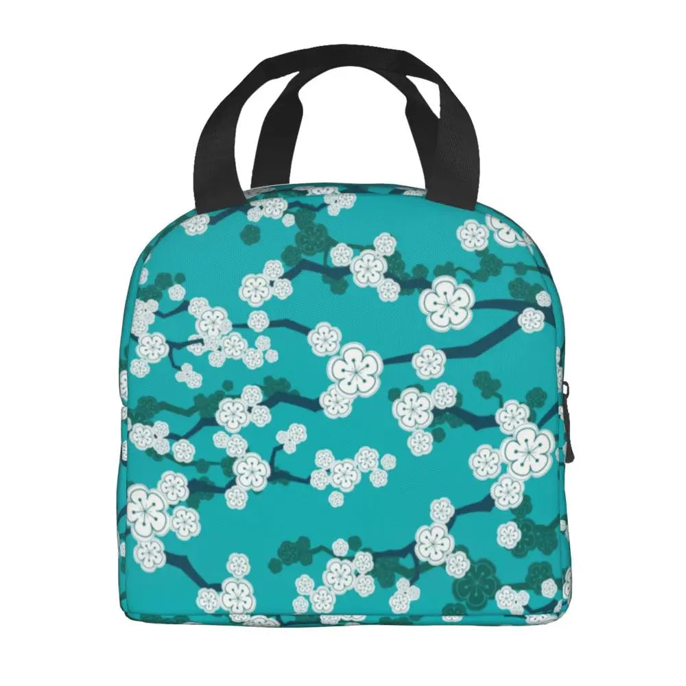 kawaiies-softtoys-plushies-kawaii-plush-Japanese-themed Cherry Blossom Sakura Insulated Lunch Bags Bag 