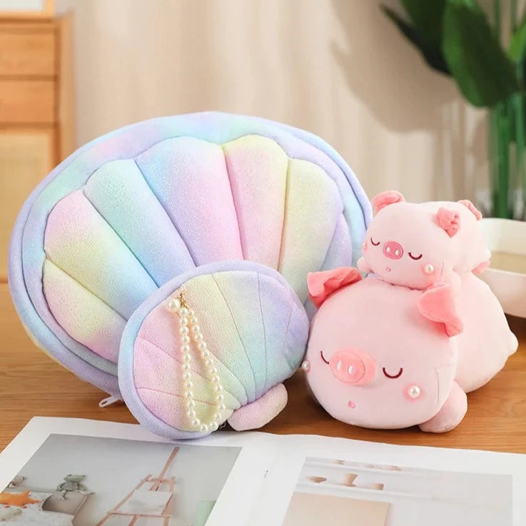 kawaiies-softtoys-plushies-kawaii-plush-Jeju the Pig hiding in Shell Plushie Soft toy 