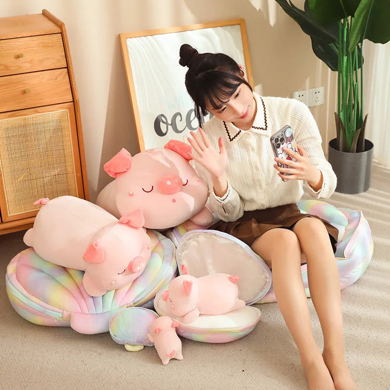 kawaiies-softtoys-plushies-kawaii-plush-Jeju the Pig hiding in Shell Plushie Soft toy 