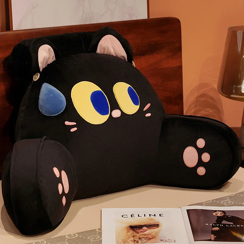 kawaiies-softtoys-plushies-kawaii-plush-Kawaii Animals Resting Cushion Pillow Soft toy Black Cat 20in / 50cm 