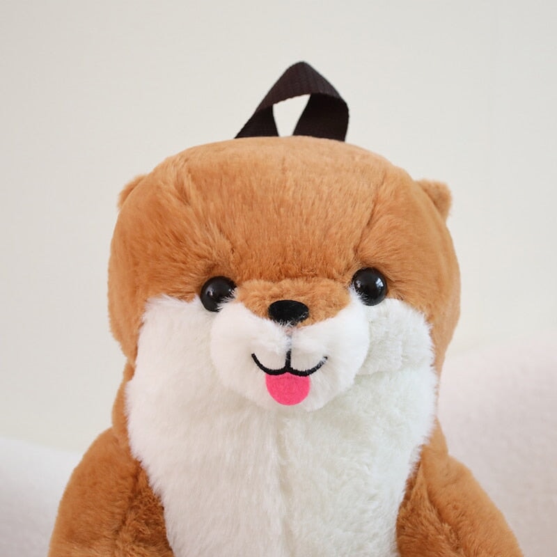 kawaiies-softtoys-plushies-kawaii-plush-Kawaii Brown Otter Backpack Plushie Soft toy 