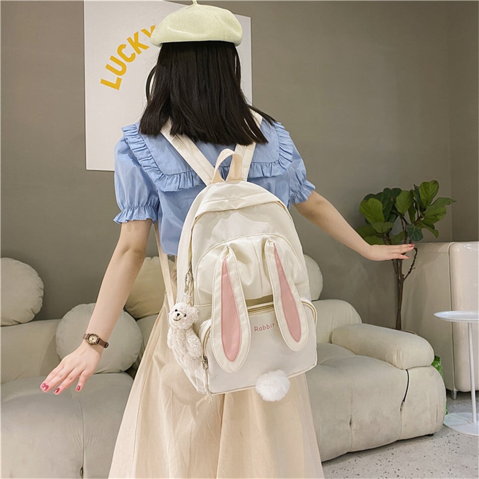 kawaiies-softtoys-plushies-kawaii-plush-Kawaii Bunny Ears Backpack Bag Bag 