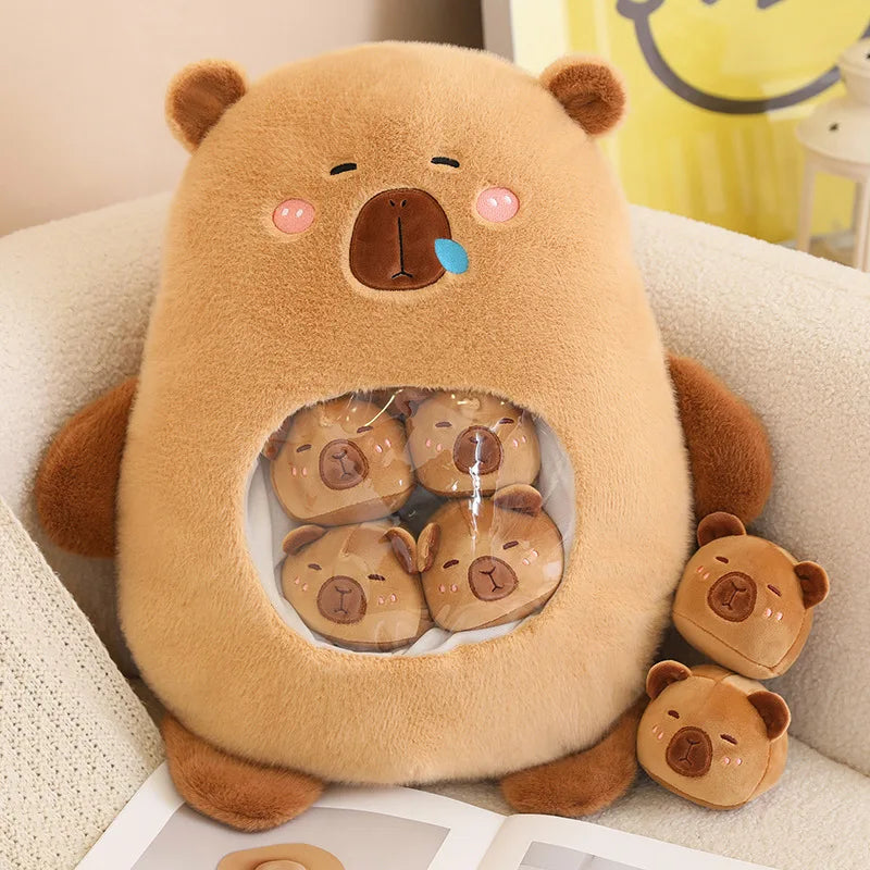 kawaiies-softtoys-plushies-kawaii-plush-Kawaii Capybara Candy Bag Plushie Soft toy Brown 