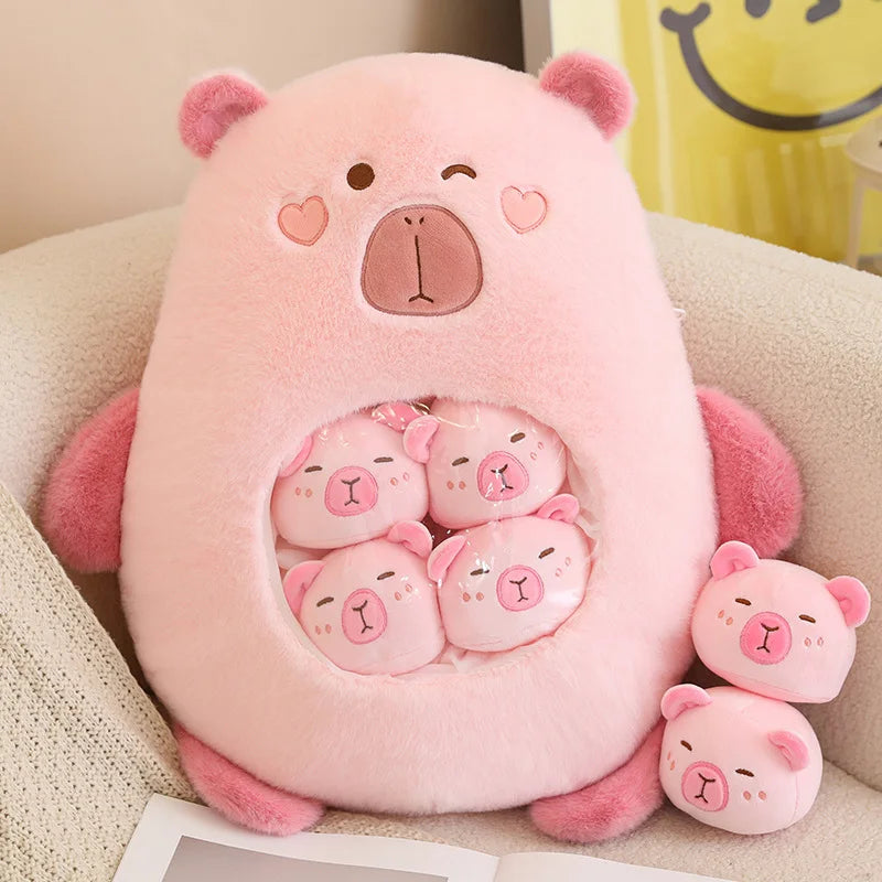 kawaiies-softtoys-plushies-kawaii-plush-Kawaii Capybara Candy Bag Plushie Soft toy Pink 