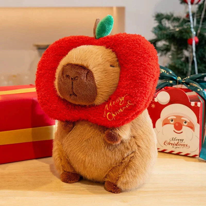 kawaiies-softtoys-plushies-kawaii-plush-Kawaii Capybara Christmas-themed Plushies Soft toy Apple 