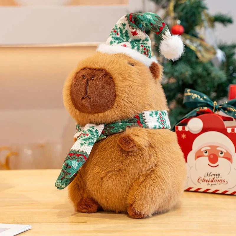 kawaiies-softtoys-plushies-kawaii-plush-Kawaii Capybara Christmas-themed Plushies Soft toy Christmas Hat 