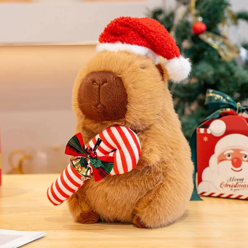 kawaiies-softtoys-plushies-kawaii-plush-Kawaii Capybara Christmas-themed Plushies Soft toy Santa Hat 