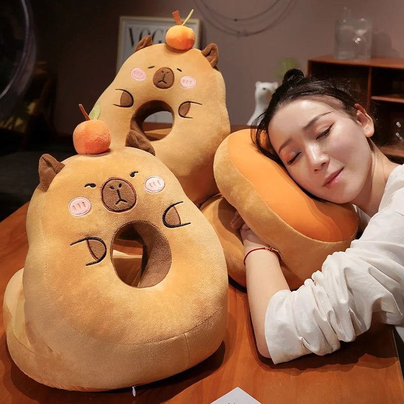 kawaiies-softtoys-plushies-kawaii-plush-Kawaii Capybara Power Nap Head Rest Cushion Soft toy 