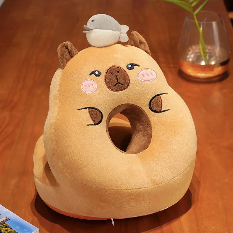 kawaiies-softtoys-plushies-kawaii-plush-Kawaii Capybara Power Nap Head Rest Cushion Soft toy Fish 