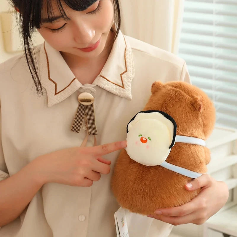 kawaiies-softtoys-plushies-kawaii-plush-Kawaii Capybara with Backpack Plush Collection Soft toy Oyster 5in / 12cm (Keychain) 