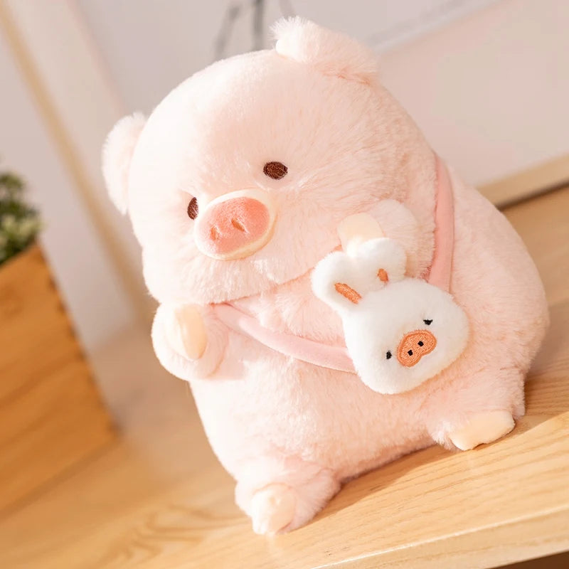 kawaiies-softtoys-plushies-kawaii-plush-Kawaii Chunky Pig holding Flower Plushie Soft toy 