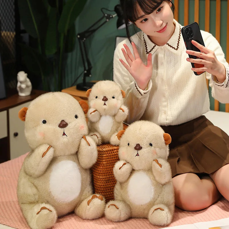 kawaiies-softtoys-plushies-kawaii-plush-Kawaii Fluffy Blushing Otter Plushie Soft toy 