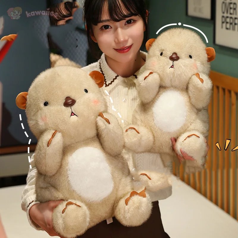 kawaiies-softtoys-plushies-kawaii-plush-Kawaii Fluffy Blushing Otter Plushie Soft toy 