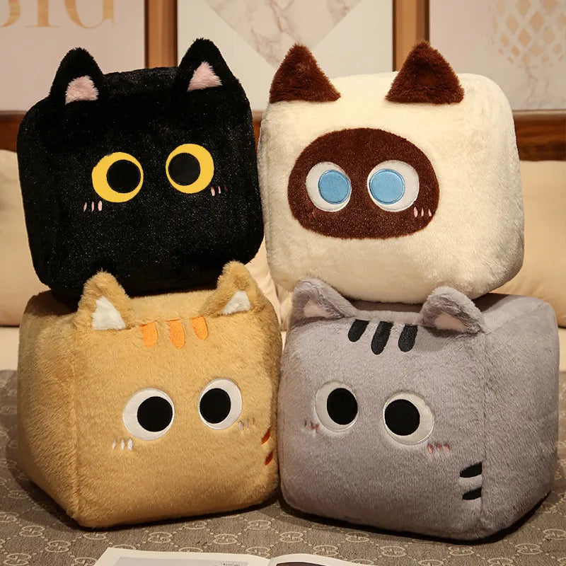 kawaiies-softtoys-plushies-kawaii-plush-Kawaii Fluffy Cube Cat Plushie Collection Soft toy 