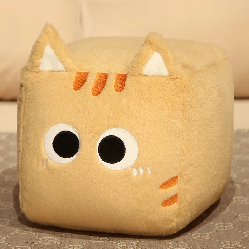 kawaiies-softtoys-plushies-kawaii-plush-Kawaii Fluffy Cube Cat Plushie Collection Soft toy Ginger 8in / 20cm 