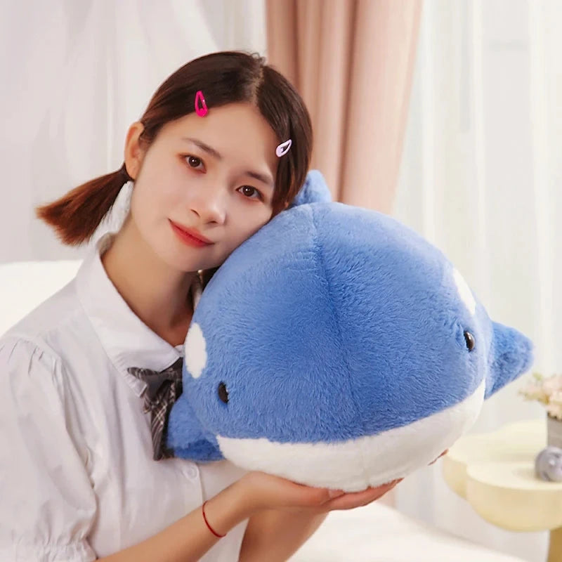 kawaiies-softtoys-plushies-kawaii-plush-Kawaii Fluffy Gray Blue Killer Whale Plushies Soft toy 