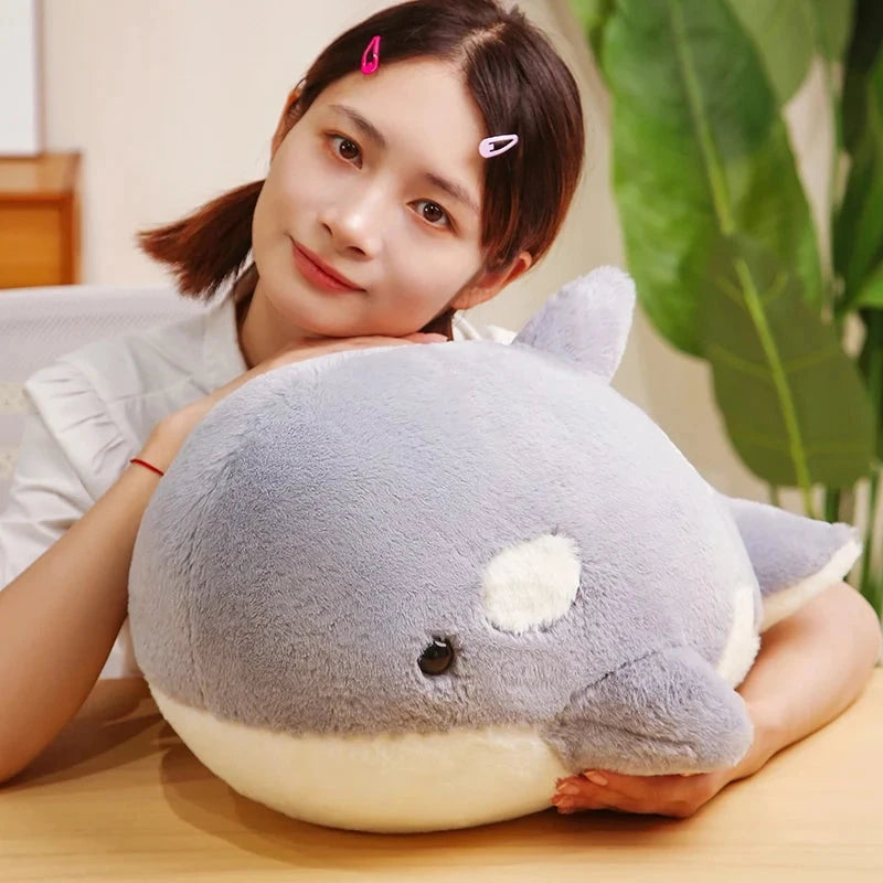 kawaiies-softtoys-plushies-kawaii-plush-Kawaii Fluffy Gray Blue Killer Whale Plushies Soft toy 