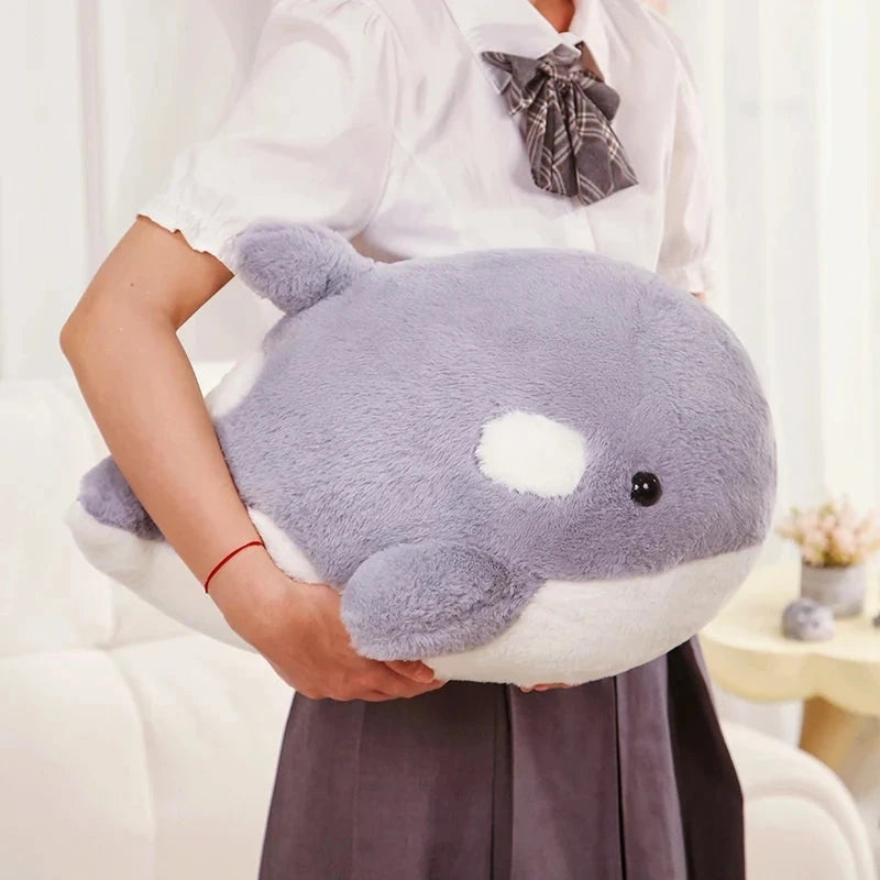 kawaiies-softtoys-plushies-kawaii-plush-Kawaii Fluffy Gray Blue Killer Whale Plushies Soft toy 