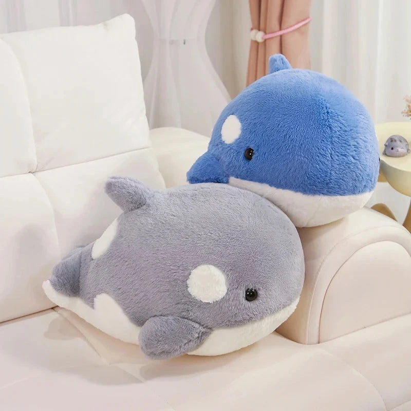 kawaiies-softtoys-plushies-kawaii-plush-Kawaii Fluffy Gray Blue Killer Whale Plushies Soft toy 