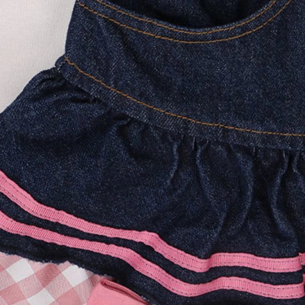 kawaiies-softtoys-plushies-kawaii-plush-Kawaii Harajuku Japanese-themed Lolita Mini Denim Checked Women's Skirt Apparel 