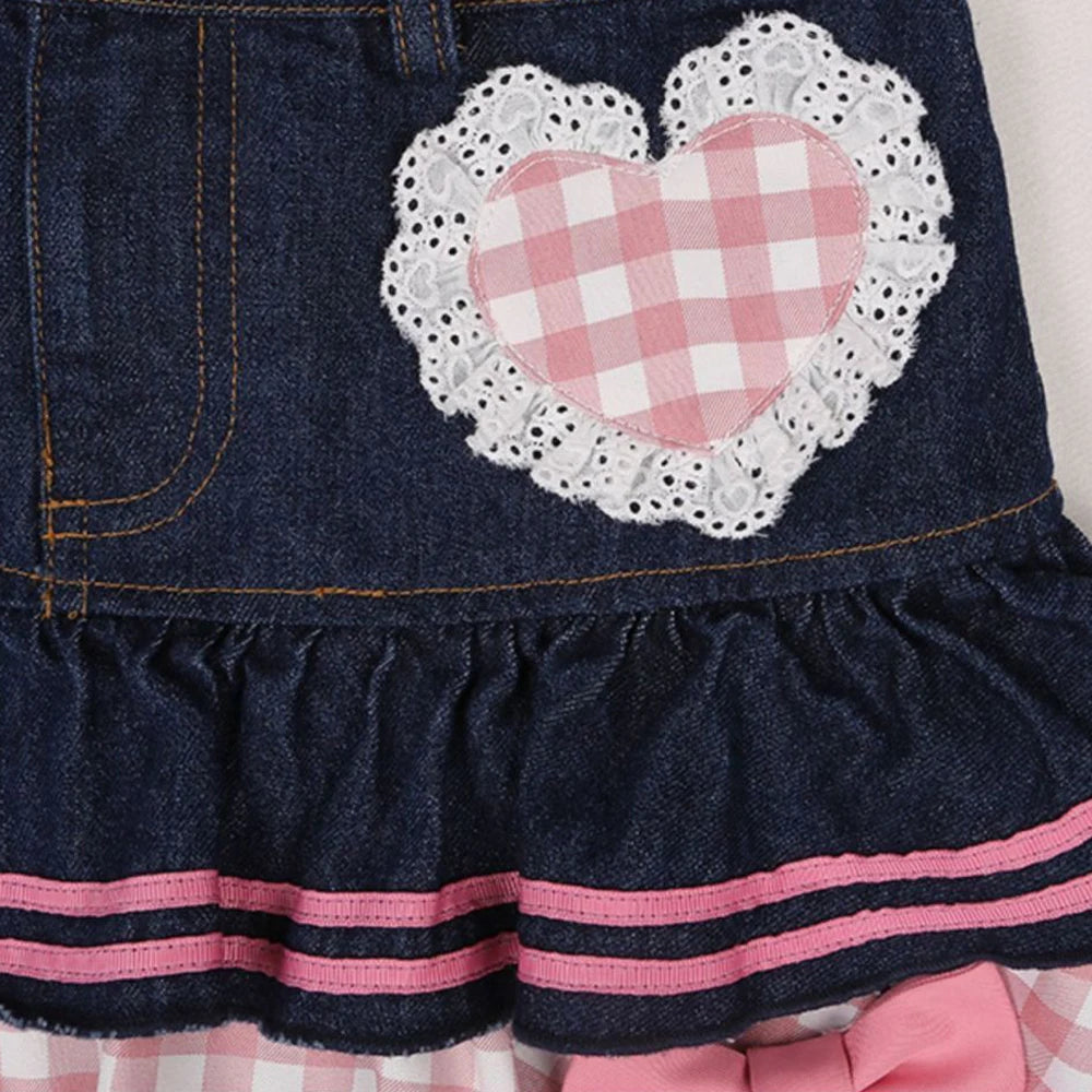 kawaiies-softtoys-plushies-kawaii-plush-Kawaii Harajuku Japanese-themed Lolita Mini Denim Checked Women's Skirt Apparel 