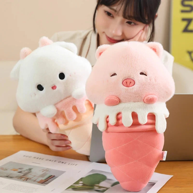 kawaiies-softtoys-plushies-kawaii-plush-Kawaii Ice Cream Pig Capybara Chick Sheep Plushie Soft toy 