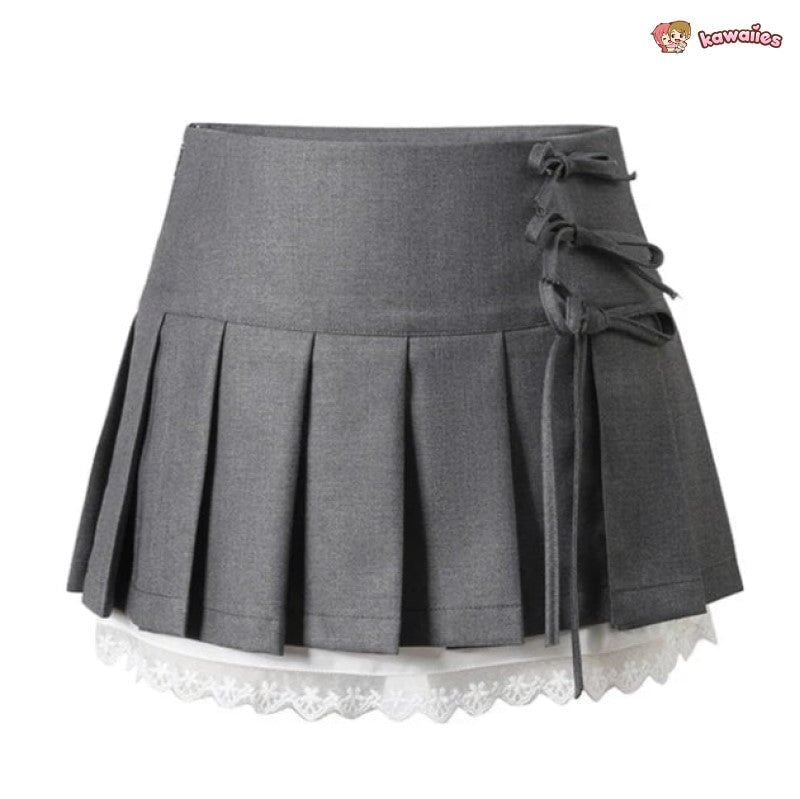 kawaiies-softtoys-plushies-kawaii-plush-Kawaii Lace Bow Mini Ruffle Skirt Apparel 