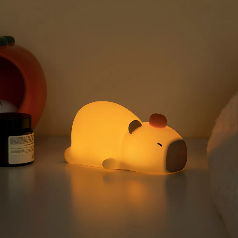 kawaiies-softtoys-plushies-kawaii-plush-Kawaii Laying Capybara LED Night Light Home Decor 