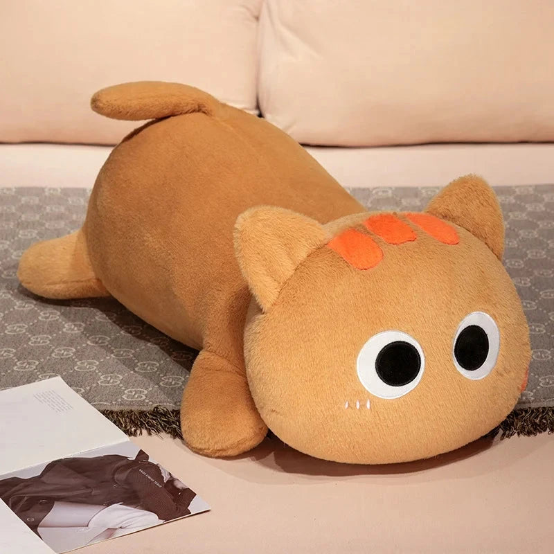 kawaiies-softtoys-plushies-kawaii-plush-Kawaii Long Snuggly Cat Plushies Soft toy Brown 20in / 50cm 