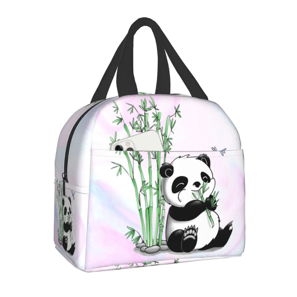 kawaiies-softtoys-plushies-kawaii-plush-Kawaii Panda Insulated Lunch Bags bag Pink 