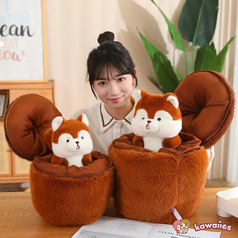 kawaiies-softtoys-plushies-kawaii-plush-Kawaii Red Squirrel Acorn Plushie Soft toy 