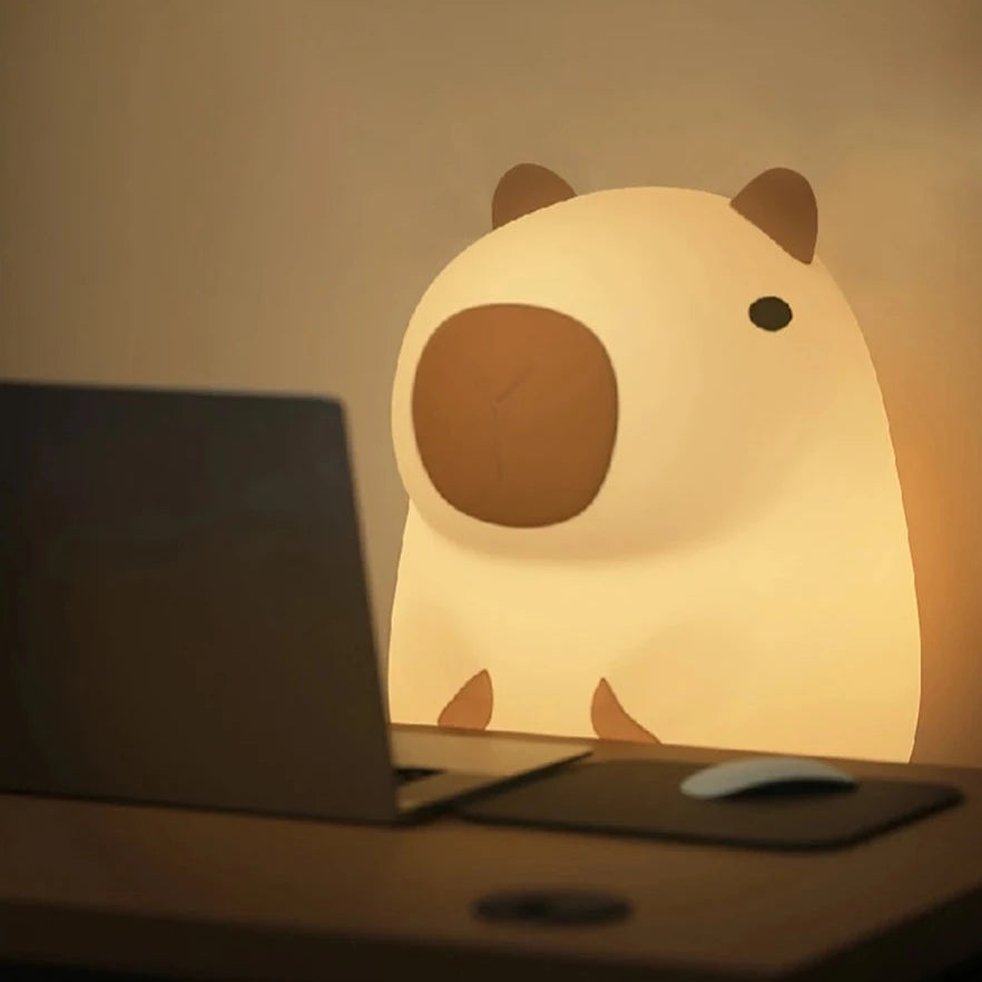 kawaiies-softtoys-plushies-kawaii-plush-Kawaii Sitting Capybara LED Night Light Home Decor 