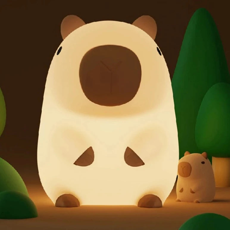 kawaiies-softtoys-plushies-kawaii-plush-Kawaii Sitting Capybara LED Night Light Home Decor 