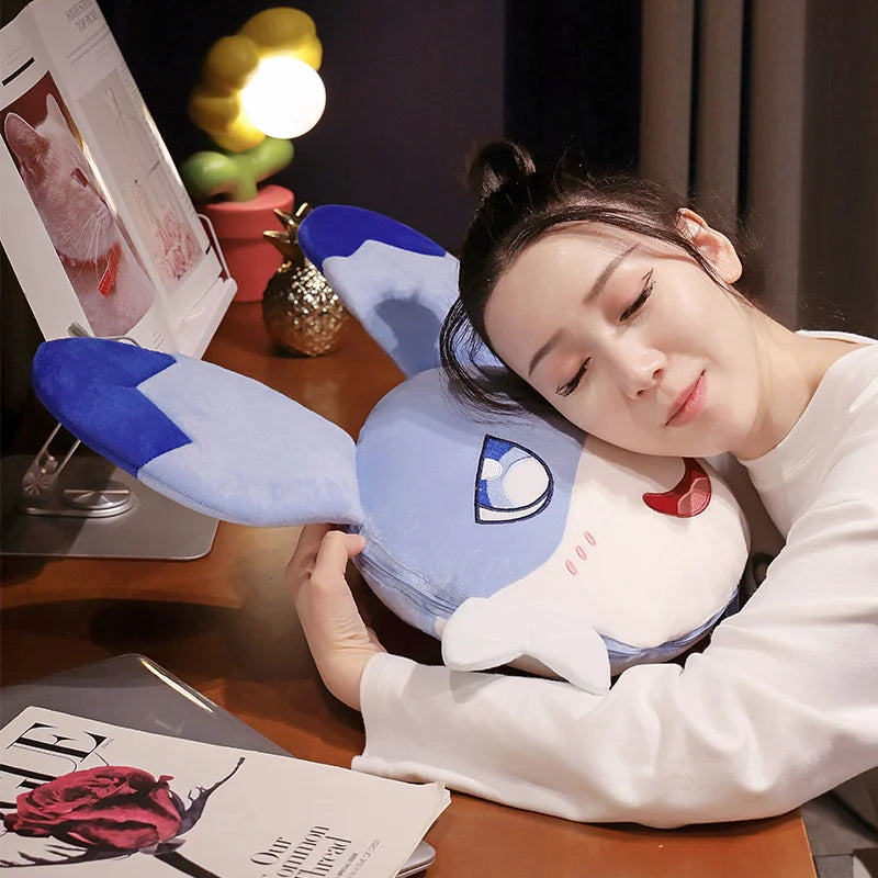 kawaiies-softtoys-plushies-kawaii-plush-Kawaii Sofi Blue Dragon Pillow Blanket Plushie Combo Soft toy 