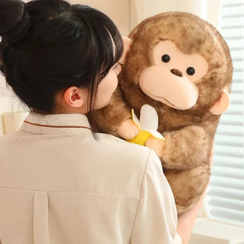 kawaiies-softtoys-plushies-kawaii-plush-Kawaii Yellow Brown Chunky Monkey With Banana Plushie Soft toy 