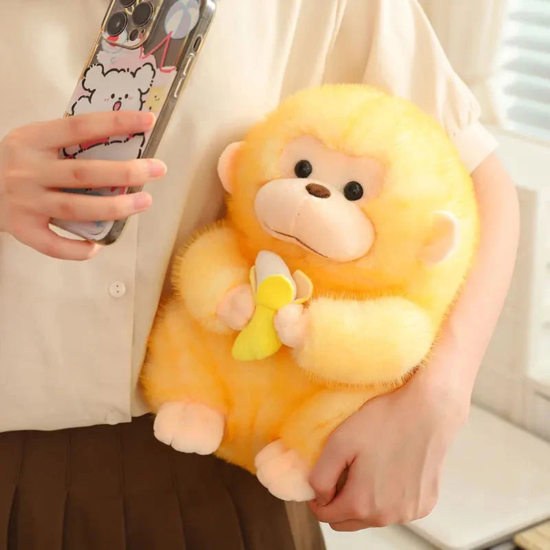 kawaiies-softtoys-plushies-kawaii-plush-Kawaii Yellow Brown Chunky Monkey With Banana Plushie Soft toy 