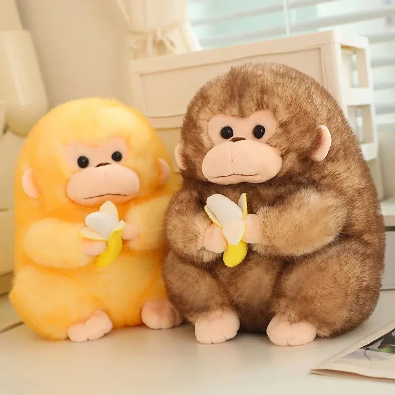 kawaiies-softtoys-plushies-kawaii-plush-Kawaii Yellow Brown Chunky Monkey With Banana Plushie Soft toy 