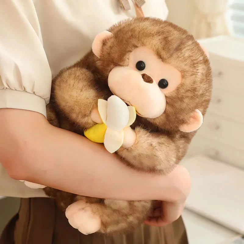 kawaiies-softtoys-plushies-kawaii-plush-Kawaii Yellow Brown Chunky Monkey With Banana Plushie Soft toy 