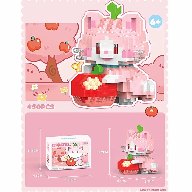 kawaiies-softtoys-plushies-kawaii-plush-Kitty Cat Besties Building Blocks Build it Pink Apple 