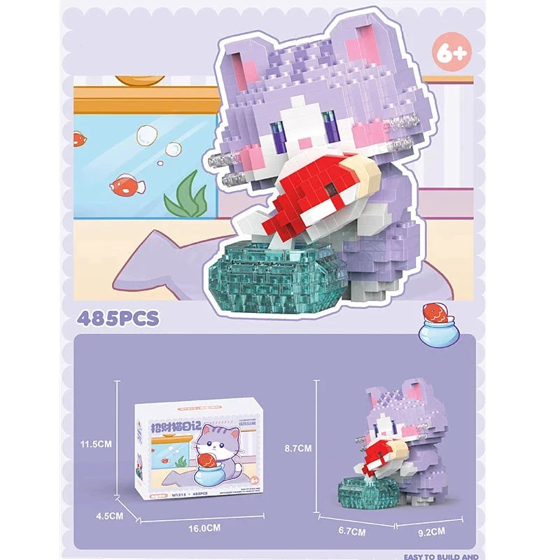 kawaiies-softtoys-plushies-kawaii-plush-Kitty Cat Besties Building Blocks Build it Purple Fish 