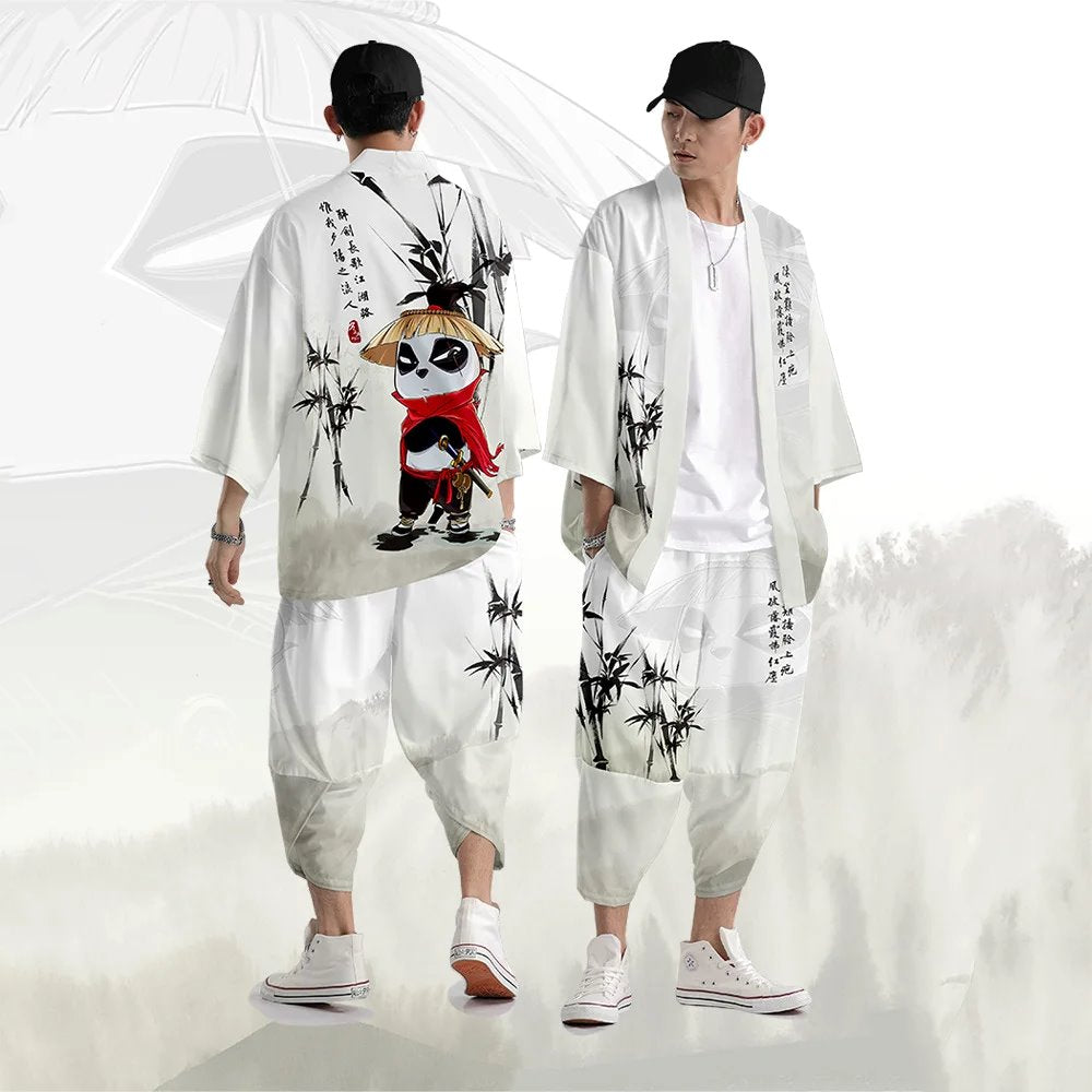 kawaiies-softtoys-plushies-kawaii-plush-Kung Fu Panda Japanese-themed Bamboo Men's Kimono Set Kimono 